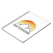 Matterhorn Schweiz Italien Retro Notizblock (Linke Seite)