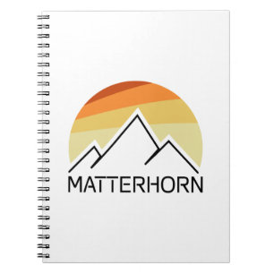 Matterhorn Schweiz Italien Retro Notizblock