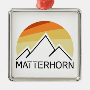 Matterhorn Schweiz Italien Retro Ornament Aus Metall