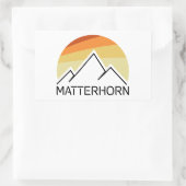 Matterhorn Schweiz Italien Retro Rechteckiger Aufkleber (Tasche)
