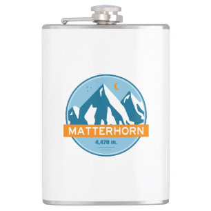 Matterhorn Schweiz Italien Stars Moon Flachmann