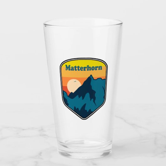 Matterhorn Schweiz Italien Sunrise Glas (Vorderseite)