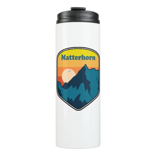 Matterhorn Schweiz Italien Sunrise Thermosbecher (Vorderseite)