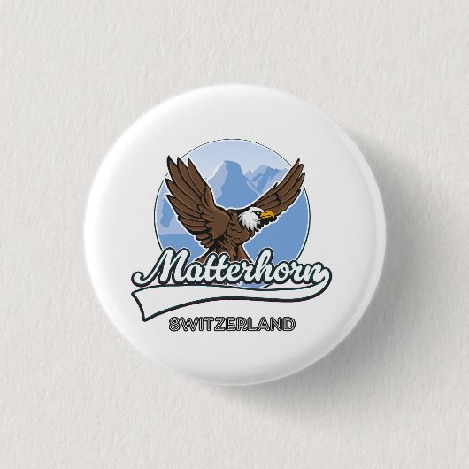 Matterhorn Schweiz Reise Logo Button (Vorderseite)