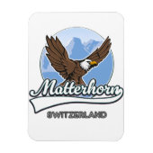 Matterhorn Schweiz Reise Logo Magnet (Vertikal)