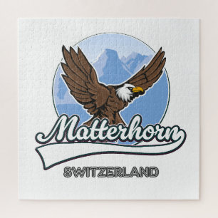 Matterhorn Schweiz Reise Logo Puzzle