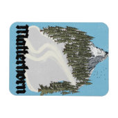 Matterhorn Schweiz Reiseplakat Magnet (Horizontal)