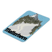 Matterhorn Schweiz Reiseplakat Magnet (Linke Seite)