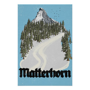 Matterhorn Schweiz Reiseplakat Poster