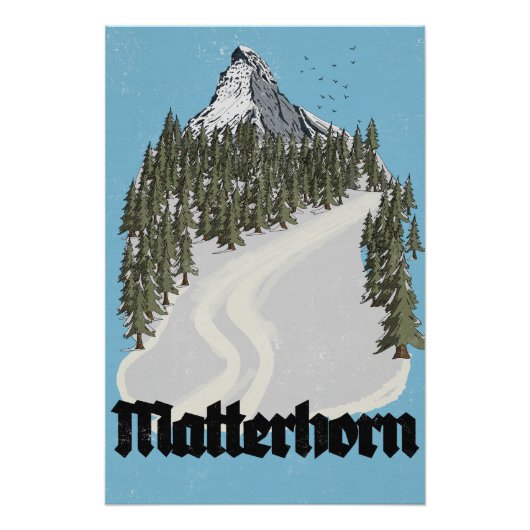 Matterhorn Schweiz Reiseplakat Poster (Vorderseite)