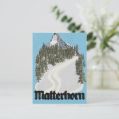 Matterhorn Schweiz Reiseplakat Postkarte (Stehend Vorderseite)