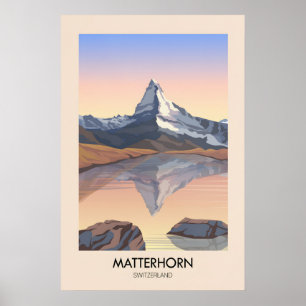 Matterhorn Schweiz Reiseposter Poster