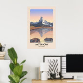 Matterhorn Schweiz Reiseposter Poster (Heimbüro)