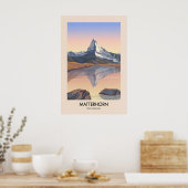 Matterhorn Schweiz Reiseposter Poster (Küche)