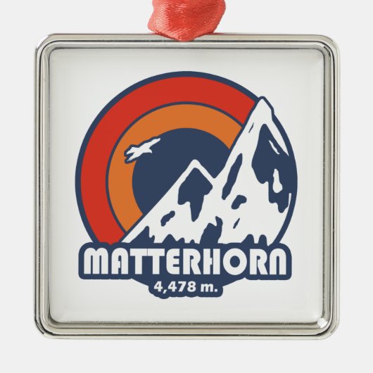 Matterhorn Schweiz Sun Eagle Ornament Aus Metall (Vorne)