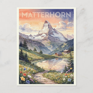 Matterhorn Schweiz Vintage Postkarte