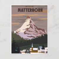 Matterhorn Schweiz Vintager Berggipfel