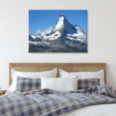 Matterhorn Schweizer Alpen überwinterte Canvas Leinwanddruck (Insitu (Schlafzimmer))