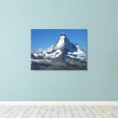 Matterhorn Schweizer Alpen überwinterte Canvas Leinwanddruck (Insitu (Holzboden))
