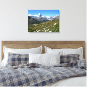Matterhorn, Schweizer Alpen, ummantelte Canvas Leinwanddruck (Insitu (Schlafzimmer))