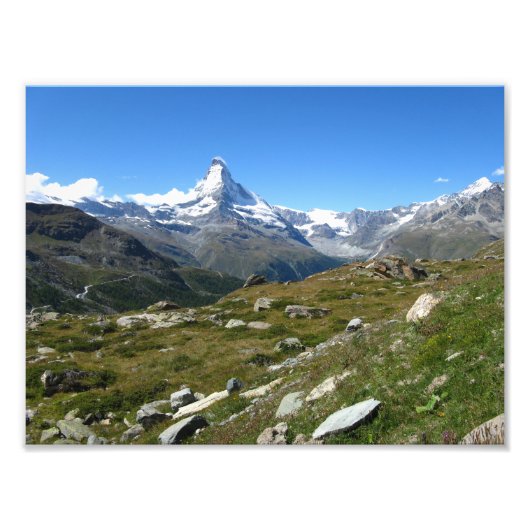Matterhorn Schweizer Alpen, Zermatt Foto Print (Vorne)