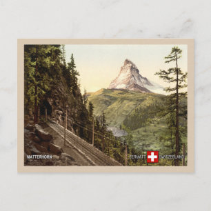 Matterhorn Schweizer Alpen Zermatt Schweiz Postkarte