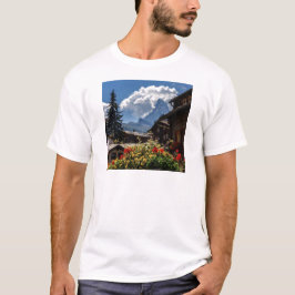 Matterhorn- und Zermattdorfhäuser, die Schweiz T-Shirt