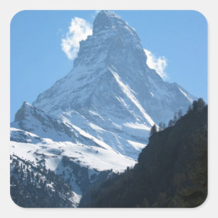 Matterhorn von Zermatt Quadratischer Aufkleber