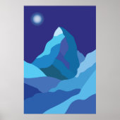 Matterhorn. Winternacht Poster (Vorne)