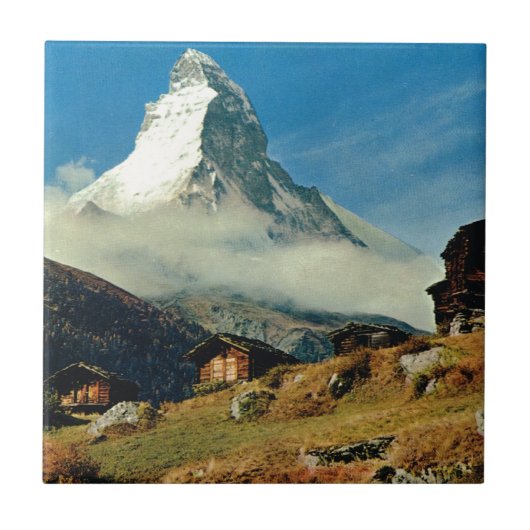Matterhorn, Zermatt, die Schweiz Fliese (Vorderseite)