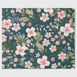 Mattes Florales Geschenkpapier – Elegante Blume