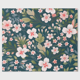 Mattes Florales Geschenkpapier – Elegante Blume