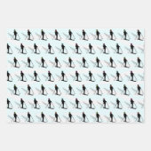 mattes Geschenkpapier Abfahrtsläufer Grafikdesign Set (Vorderseite)