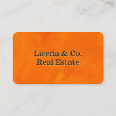Mattes Orange Luxe Visitenkarte (Rückseite)