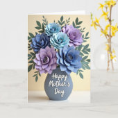 Mattes Papierblumen-Muttertagskarte Karte (Gelbe Blume)