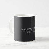 Mattes Schwarz Professionell Schlicht Modern Elega Kaffeetasse (Vorderseite Links)