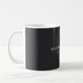 Mattes Schwarz Professionell Schlicht Modern Elega Kaffeetasse (Links)
