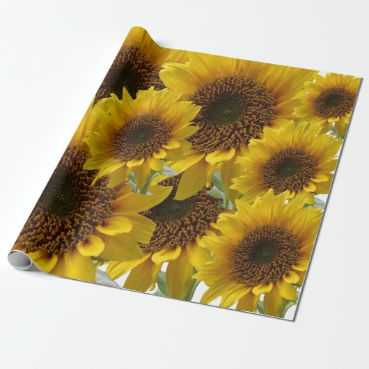 Mattes Sonnenblumenpapier Geschenkpapier (Ungerollt)
