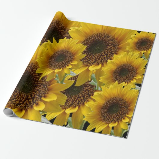 Mattes Sonnenblumenpapier Geschenkpapier (Ungerollt)