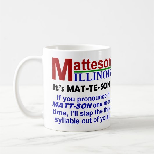 Matteson, Illinois Kaffeetasse (Links)