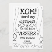 Matteus 4:19 feiertagskarte (Vorne/Hinten)