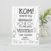 Matteus 4:19 feiertagskarte (Stehend Vorderseite)