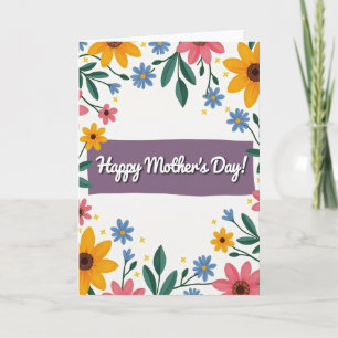 Mattfloristische Grußkarte Karte