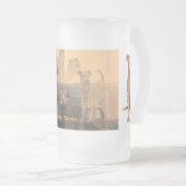 Mattglastasse "Irish Terrier" Mattglas Bierglas (VorderseiteRechts)