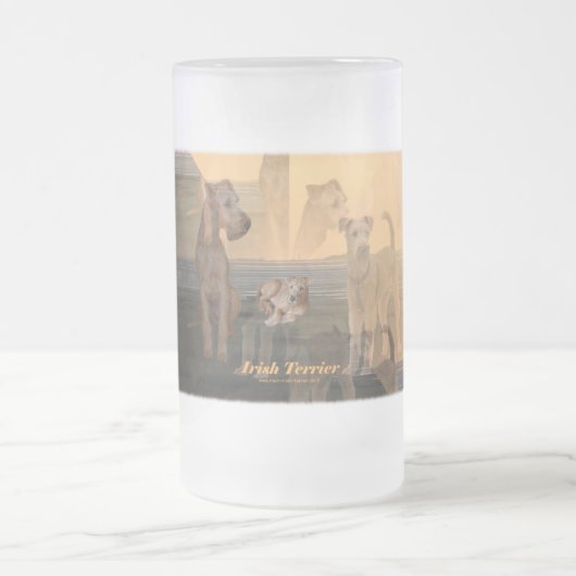 Mattglastasse "Irish Terrier" Mattglas Bierglas (Mittel)