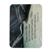 Matthäus 11:28 kommt zu mir, alle, die ihr arbeite magnet (Vertikal)