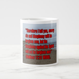 Matthäus 12:31 WEBU Mug Jumbo-Tasse
