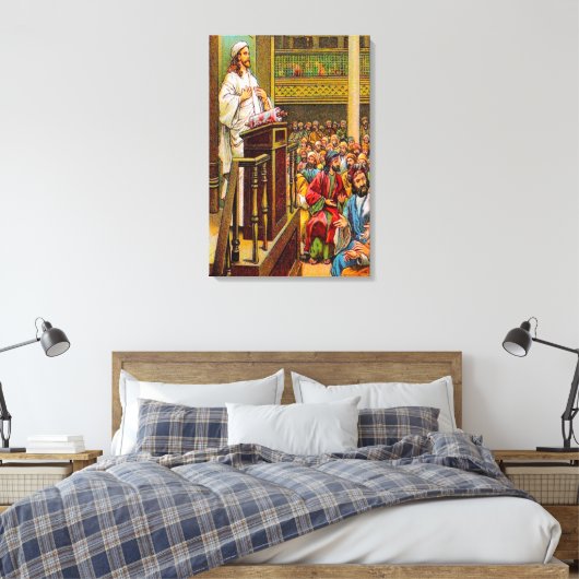 Matthäus 13:53-58 Lehrt in der Synagoge Leinwand (Insitu (Schlafzimmer))