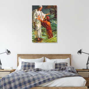 Matthäus 14,28-33 Herr, rette mich Leinwand