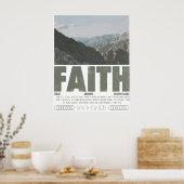 Matthäus 17:20 Glaube kann Berge versetzen Poster (Küche)